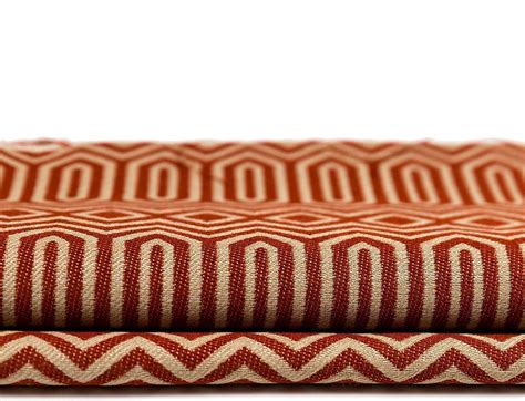 Mcalister Textiles Colorado Orange Fabric By The Metre Geometric