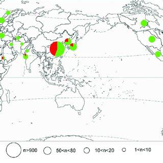 The Geographical Distribution Of Hulled And Naked Barley Accessions