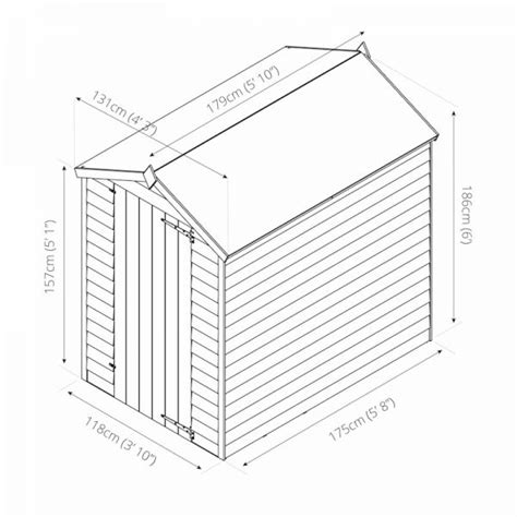 Mercia Overlap Apex Shed X Windowless One Garden