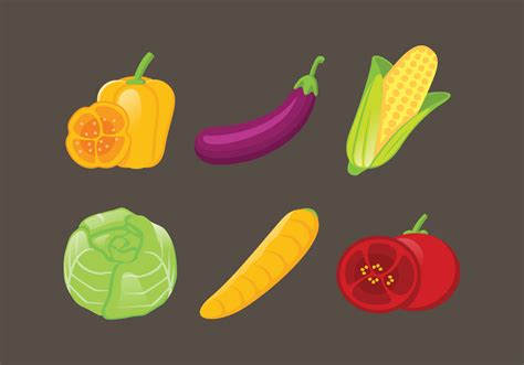 Vector Vegetables Illustration Set Download Free Vector Art Stock