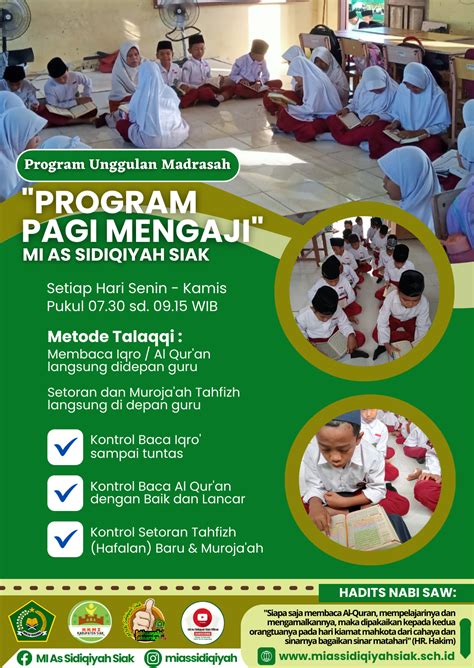 Program Pagi Mengaji Mi As Sidiqiyah Tp Telah Dimulai Mi