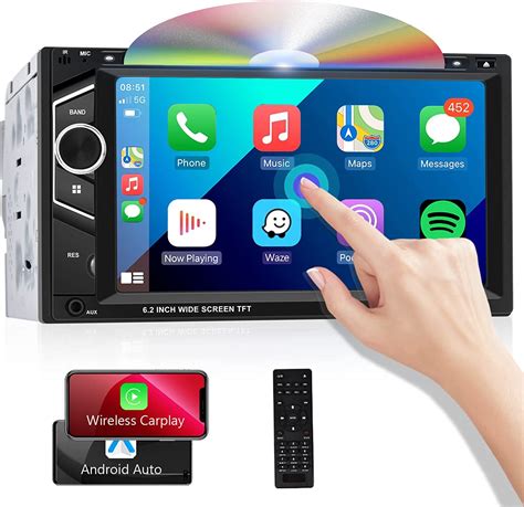 Podofo Autoradio Din Carplay Android Auto Cd Dvd Bluetooth