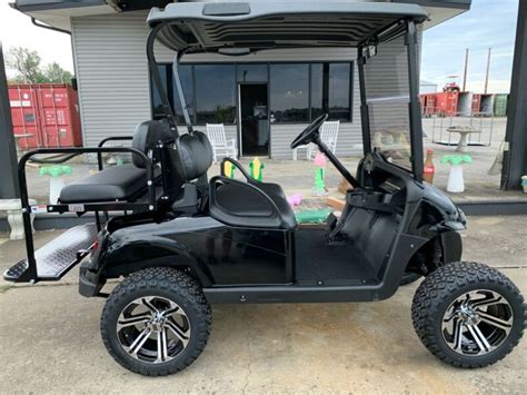 Ezgo Rxv Ac Drive Electric Lifted Custom Black 4 Seater Golf Cart