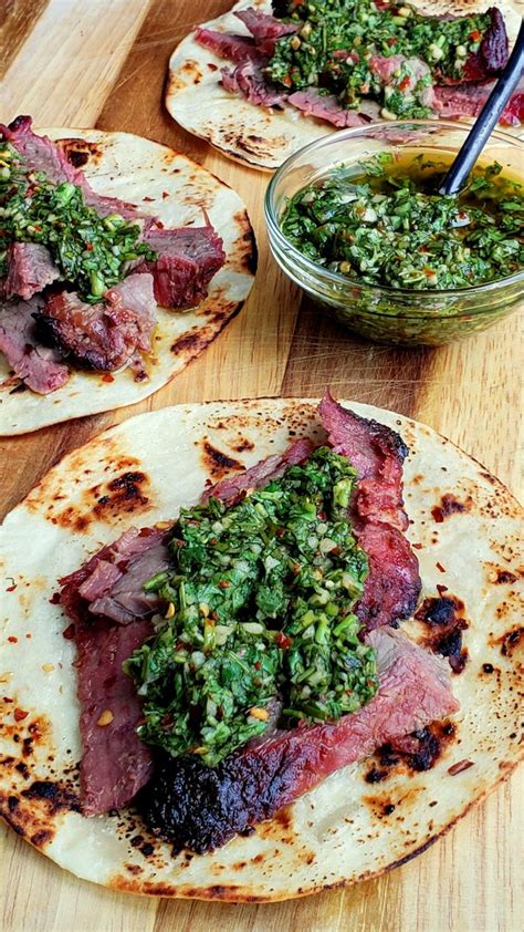 Flank Steak Tacos With Garlicky Cilantro Chimichurri Artofit