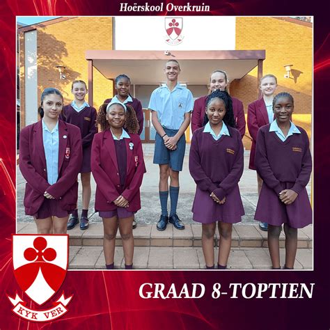 Hiermee Die Top Tien Leerders Van Hoërskool Overkruin Awsum School News