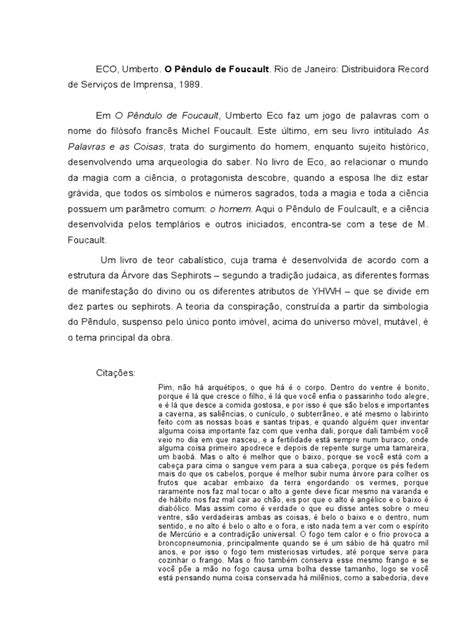 Pdf Ficha O P Ndulo De Foucault Dokumen Tips