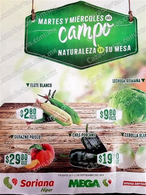 Ofertas Soriana Martes y Miércoles del Campo 10 y 11 de septiembre 2019