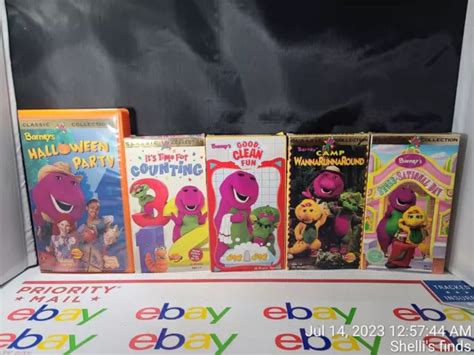 Vintage Barney The Purple Dinosaur Vhs Tapes Lot Of 5 L1 Eur 2858 Picclick De