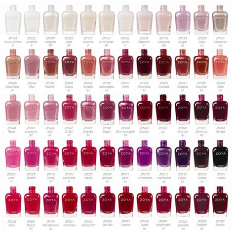 Supernail Zoya Polishes Colour Chart Opi Nail Polish Color Chart Opi Nail Polish Colors Zoya