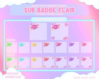 Twitch Sub Badge Flair Laurel Wreath Flair Collection Etsy