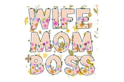 Wife Mom Boss Sublimation Graphic By Shopdrop · Creative Fabrica