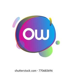 Letter Ow Logo Colorful Splash Background Stock Vector (Royalty Free) 770683696 | Shutterstock