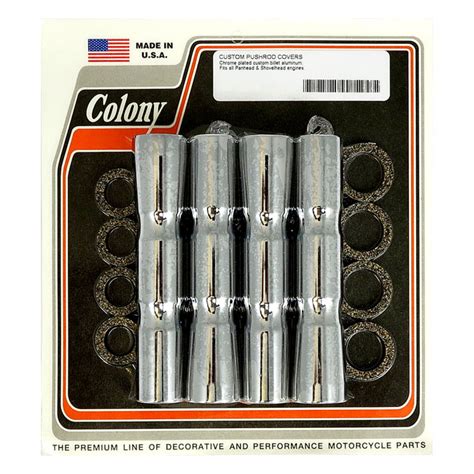 Colony Ribbed Lower Pushrod Cover Set For 48 E79 B T In Chrome