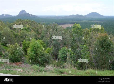 The view from Glasshouse Mountains Lookout Stock Photo - Alamy