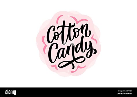 Cotton Candy Logo Vector Vector Illustration Sweet Cotton Candy Shop