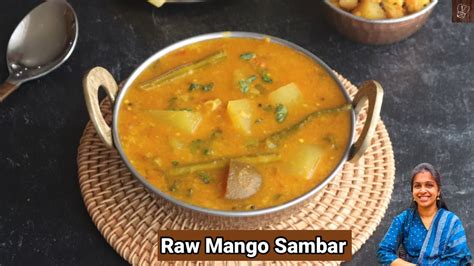 Raw Mango Sambar மஙகய சமபர Manga sambar Drumstick mango