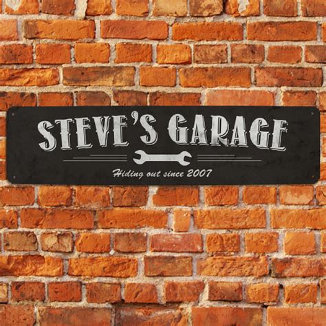 Personalized My Garage Sign Garage Wall Art With Custom Name And Year