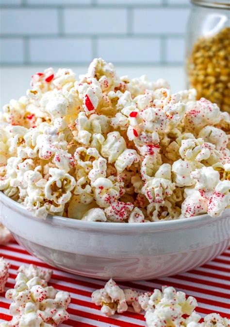 Peppermint White Chocolate Popcorn Recipe The Foodie Affair