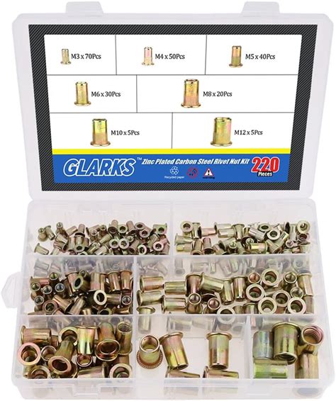 Glarks Pcs Stainless Steel M M M M M M Flat Head Threaded