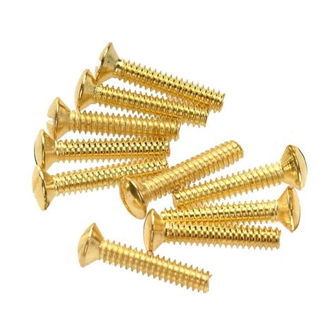 Amerelle 3 4 In Wall Plate Screws Brass 10 Pack Psbr The Home Depot