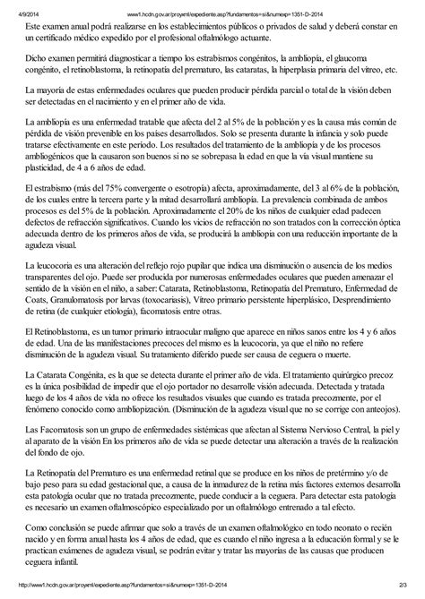 Proyecto de ley examen oftalmológico obligatorio PDF