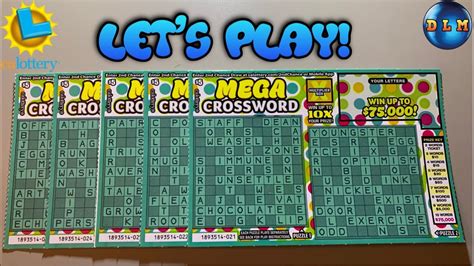 75K PRIZE MEGA CROSSWORD SCRATCH OFF TICKETS YouTube