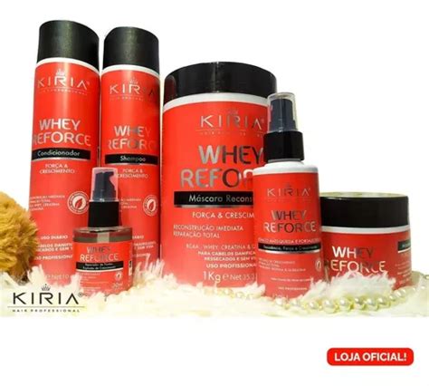 Kit Suplemento Capilar Kiria Hair Anabolizante Whey Creatina