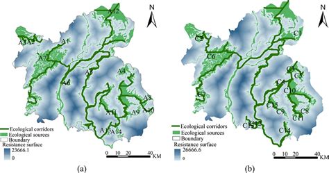 Simulation Results Of Ecological Network Based On Two Methods A