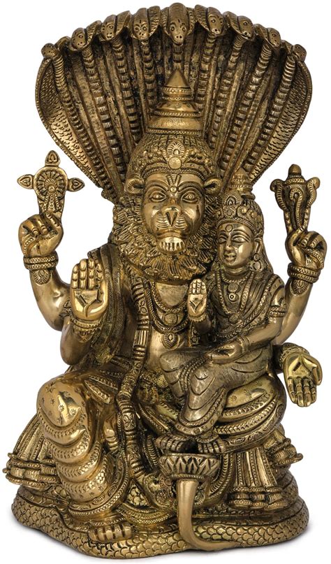 Fine Quality Narasimha With Lakshmi The Fourth Avatar Of Lord