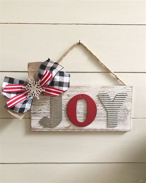 Easy DIY Joy Christmas sign anyone can do! - Wilshire Collections