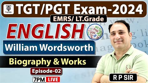 Tgt Pgt English Tgt Pgt English Class William Wordsworth