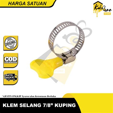 Jual Kleman Selang Gas Air Klem Kuping 7 8 Inch Hose Clamp Penyepit