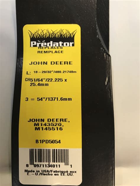 Xht Usa Mulching Blades Will Fit John Deere M Uc M