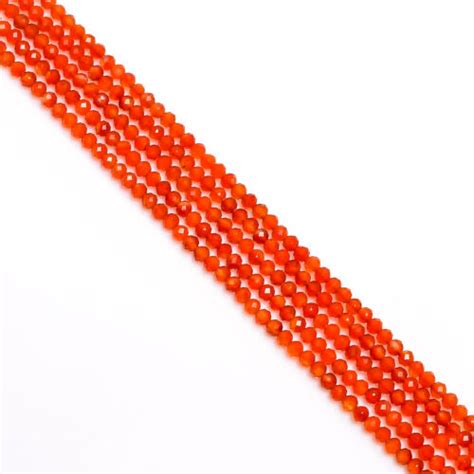 Mm Natural Red Onyx Faceted Round Rondell Beads For Jewelle Cm