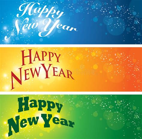 Happy New Year Banner Stock Vector Illustration Of Celebrate 35192807