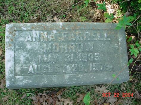 Anna Russell Farrell Morrow Find A Grave Memorial