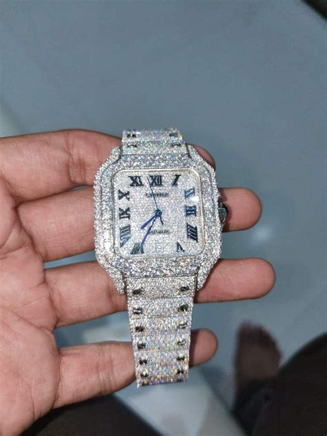 Cartier Santos Moissanite : r/IcedOutReps