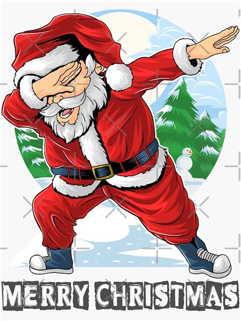 Merry Christmas Santa Dab Sticker For Sale By Khayrihafsa Redbubble