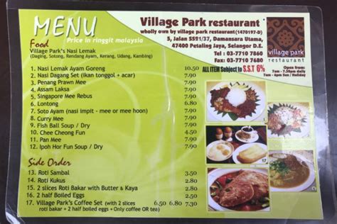 Eating Village Park Famous Nasi Lemak At Damansara Uptown