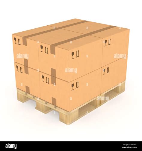 Stack Of Boxes On A Pallet Stock Photo Alamy