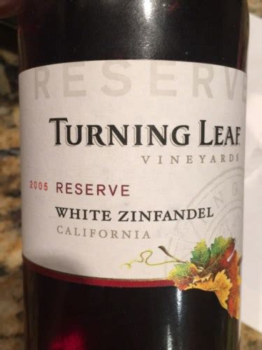 Turning Leaf Reserve White Zinfandel Vivino Us