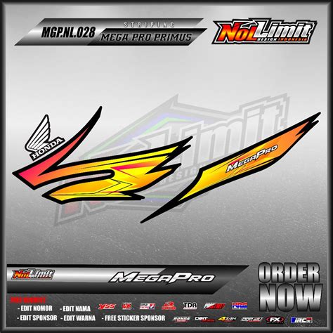 Jual Sticker Striping Megapro Primus Striping Variasi Motor Megapro