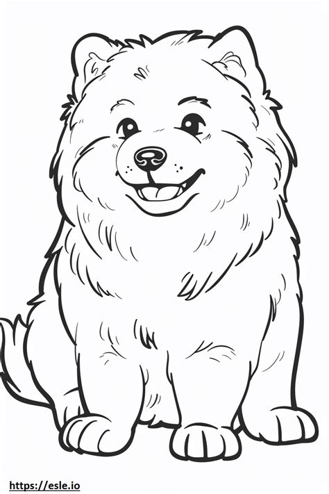 Akita Shepherd smile emoji coloring page