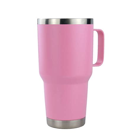 Large Travel Coffee Mug Tumbler With Clear Slide Lid And Handle Reusable