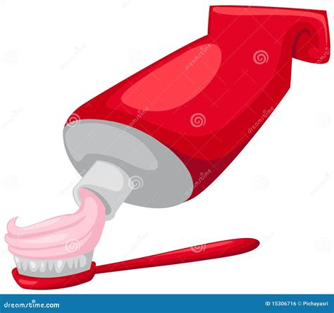 Cepillo De Dientes Con Crema Dental Y El Tubo Ilustración Del Vector Ilustración De Frescura