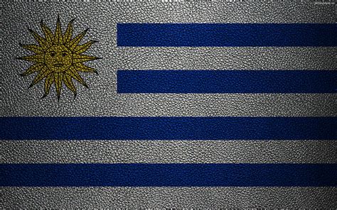 Flag Of Uruguay Leather Texture Uruguayan Flag South America Uruguay