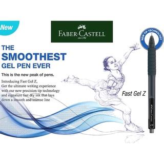 Faber Castell Fast Gel Z Pen Refillable Black Blue Red Shopee