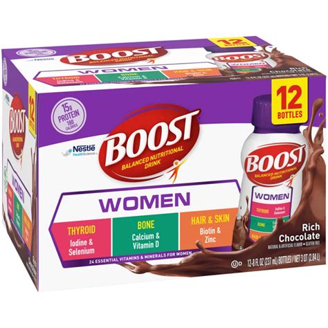 BOOST Women Ready To Drink Nutritional Drink Rich Chocolate 12 Pk