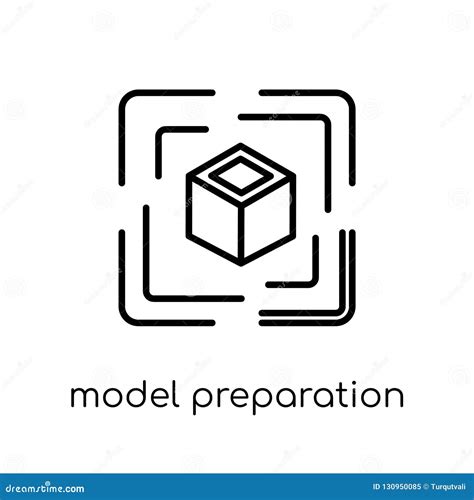 Model Preparation Icon Trendy Modern Flat Linear Vector Model P Stock