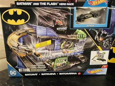 Mattel Hot Wheels Dc Batcave Playset With Batman Character Car New Sealed Ebay